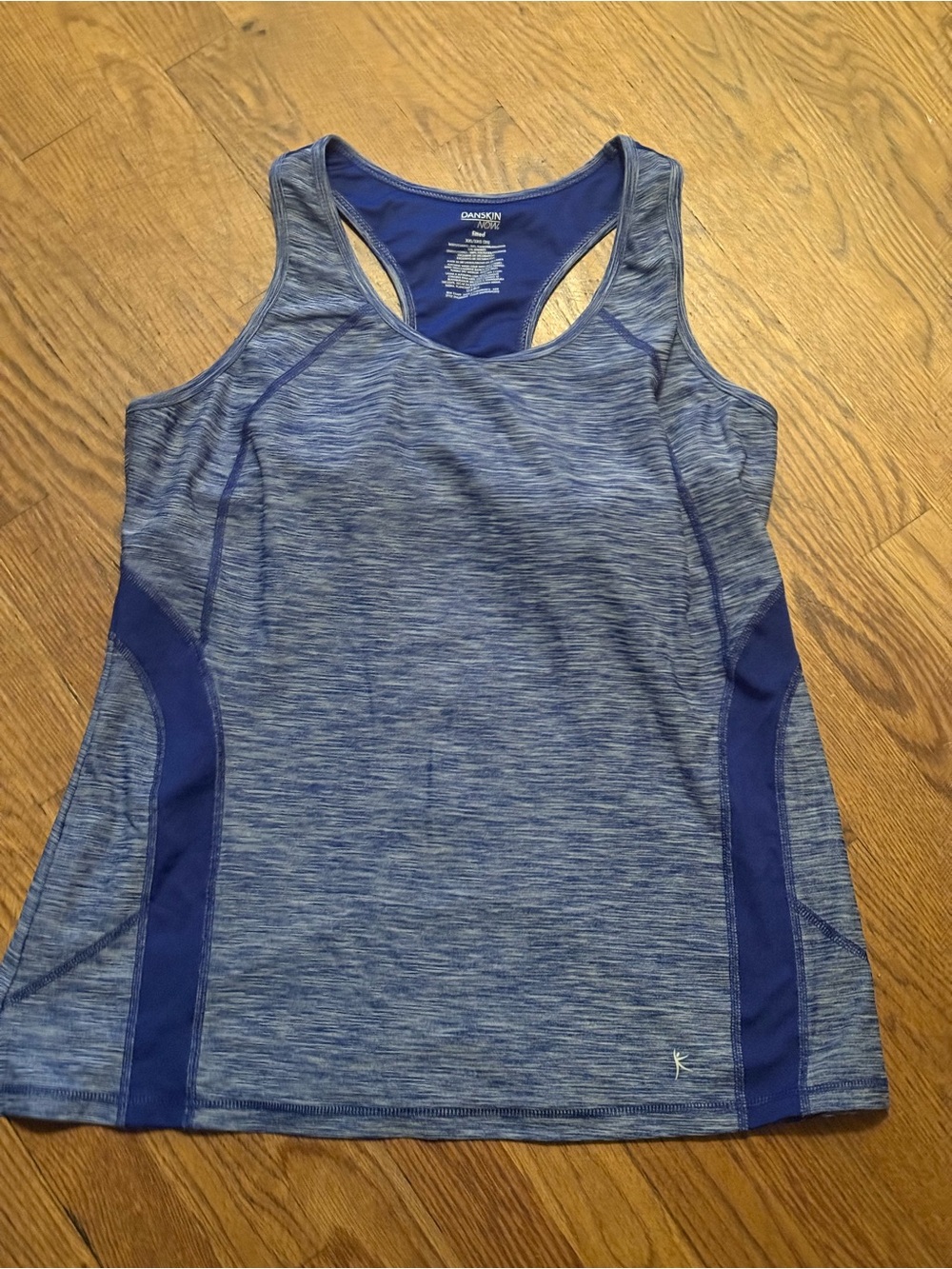 Danskin Blue Space-Dye Racerback Tank XXL